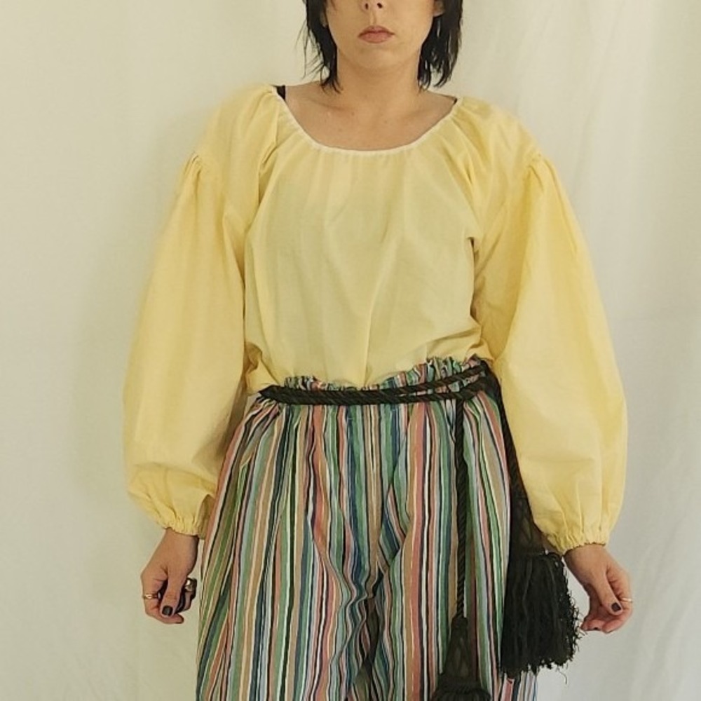 Vintage‎ Homemade Cream Renaissance Fair Blouse